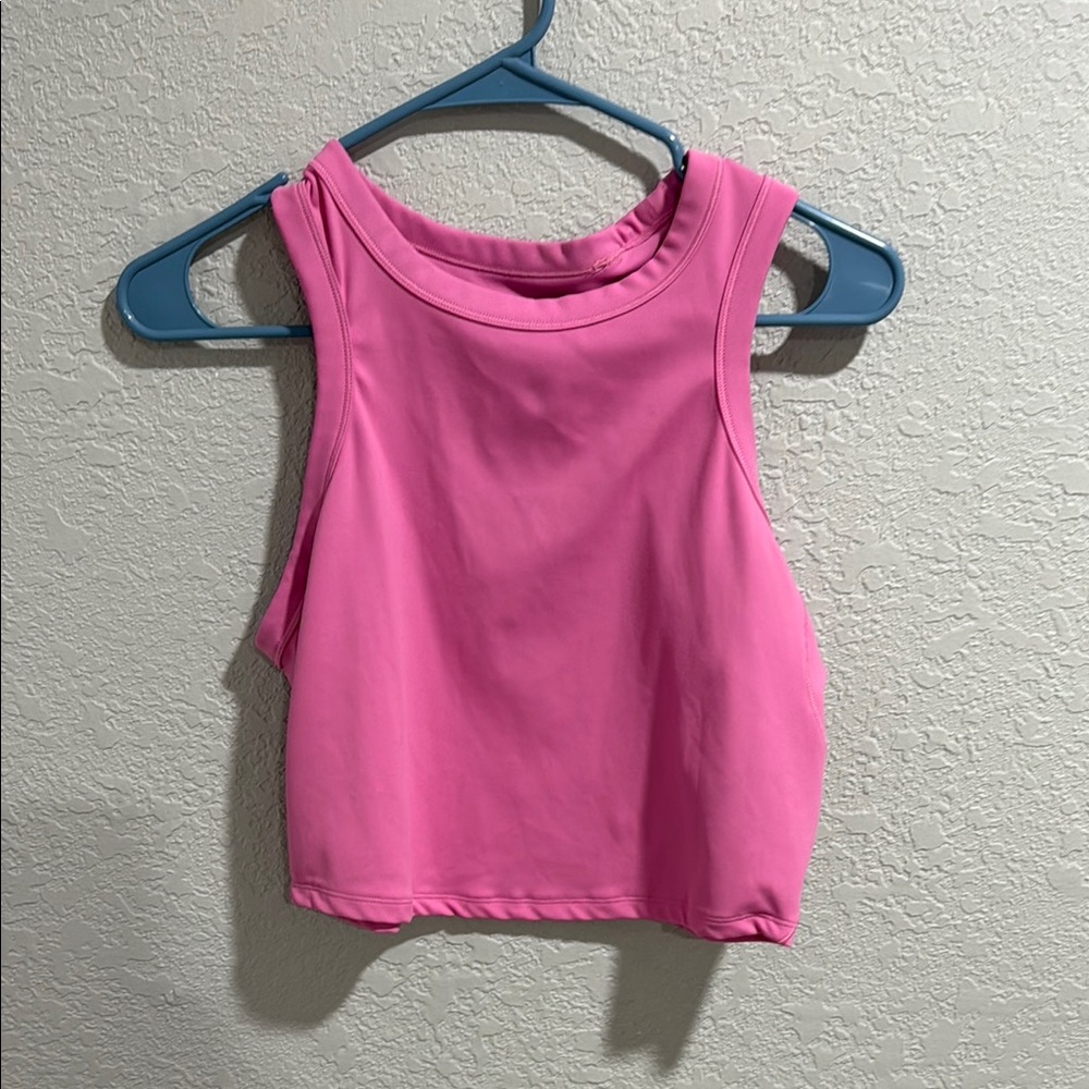 Nike Pink Sleeveless Crop Tank Top
